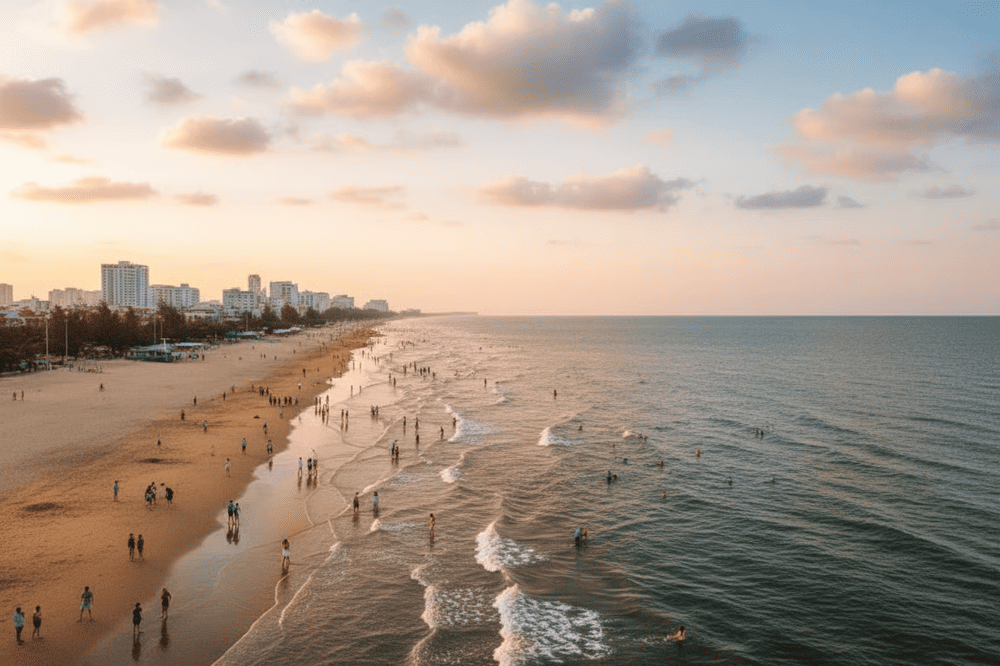 Hãy lưu ý an toàn khi tắm biển ở Sầm Sơn, đặc biệt là ở những bãi tắm đông người.